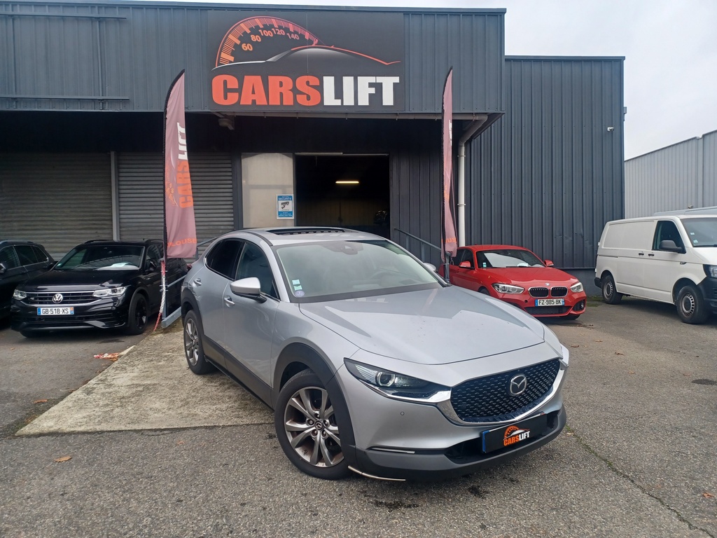 MAZDA CX-30 - 2.0 SKYACTIV-X 16V MILD HYBRID 179 CV EXCLUSIVE - HISTORIQUE COMPLET MAZDA CARPLAY TOIT OUVRANT SIEGES CHAUFFANTS FINANCEMENT POSSIBLE (2020)