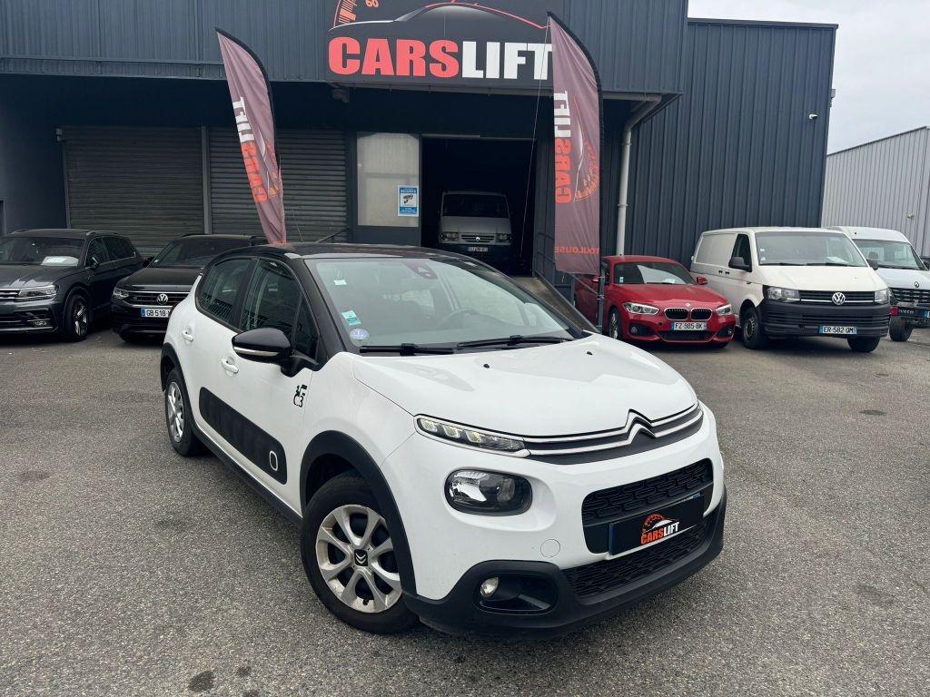 CITROËN C3 - III 1.2 VTI 82 CV ,GRAPHIC , ANDROID-APPLE CAR PLAY-HISTRORIQUE COMPLET-GARANTIE (2018)